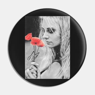 Poppy Flowers Pin