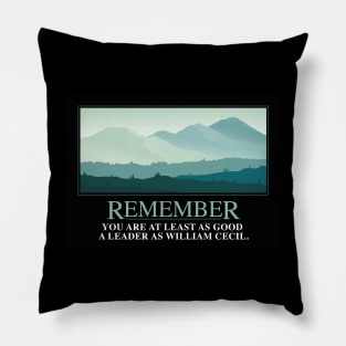 William Cecil Motivational Poster Pillow