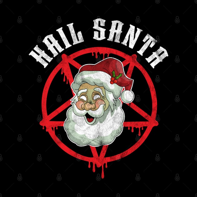 Hail Santa Claus Funny Christmas Metal by OrangeMonkeyArt