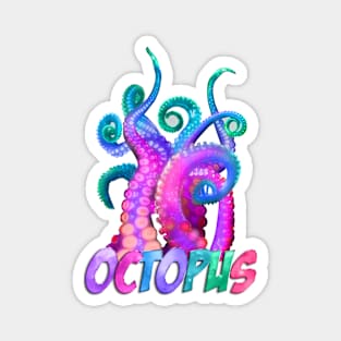 Neon Octopus Magnet