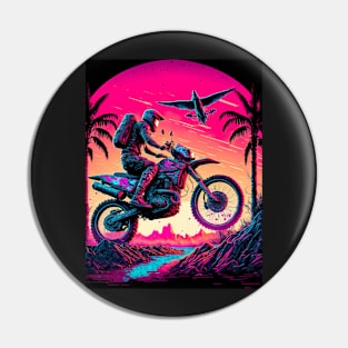 Cyber Future Dirt Bike With Neon Colors Pin