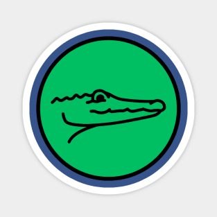 Green crocodile Magnet