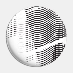 Abstract Wave Portrait Pin