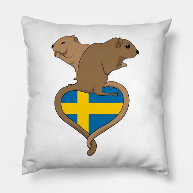 Gerbil Sweden (light) Pillow by RampArt