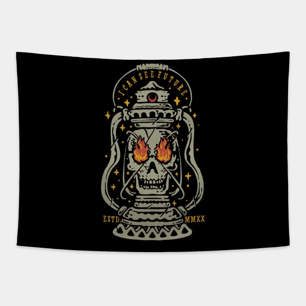 death lantern vintage Tapestry by Mako Design 