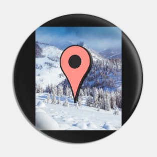 Wish I was there (google marker snowy mountain) Pin