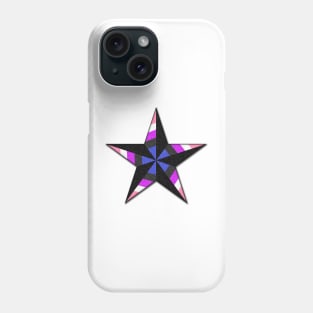 Gender Fluid Pride Flag Colored Nautical Star Phone Case