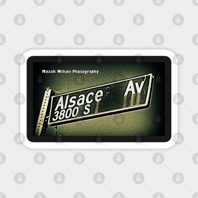 Alsace Avenue1, Los Angeles, California by Mistah Wilson Magnet by MistahWilson