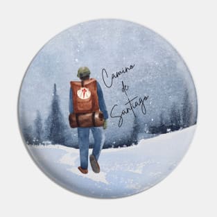 Camino de Santiago Winter Pin