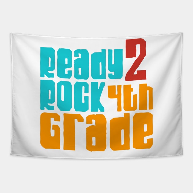 Ready to rock 4th grade Tapestry by Ombre Dreams