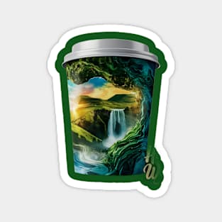 Coffee Cup with an Intriguing and Artistic Design. Let’s Delve into the Details Magnet