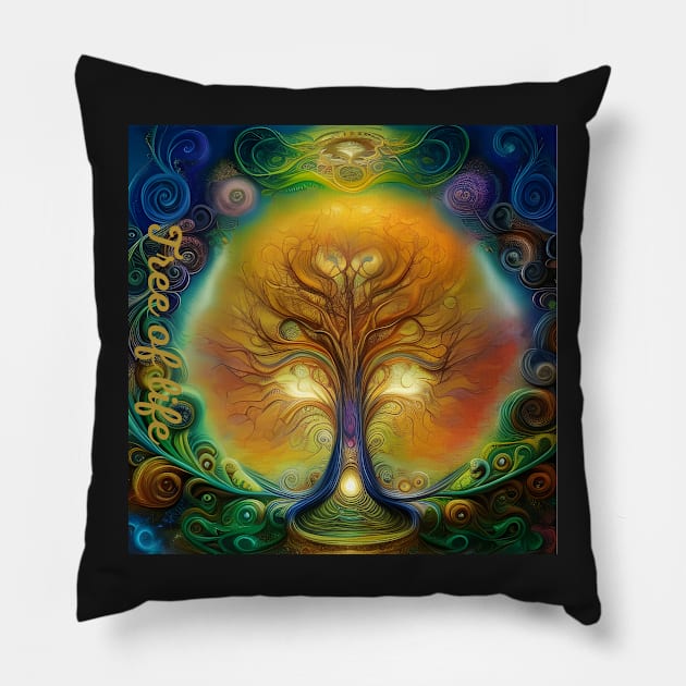 tree of Life Pillow by FineArtworld7