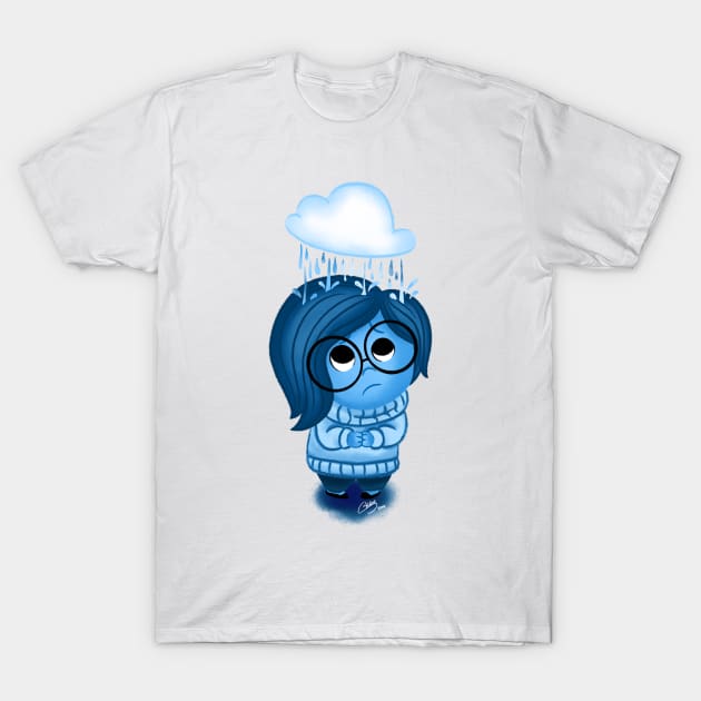  Disney Pixar Inside Out Sadness Graphic T-Shirt T