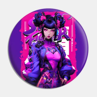 PURPLE HAZE - JURI HAN STREET FIGHTER | Vintage Video Game Cute Gamer Girl Pop Art | PROUD OTAKU Pin