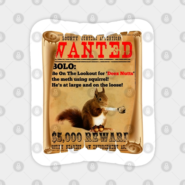 vintage wanted deez nuts poster 2 Magnet by unknow user