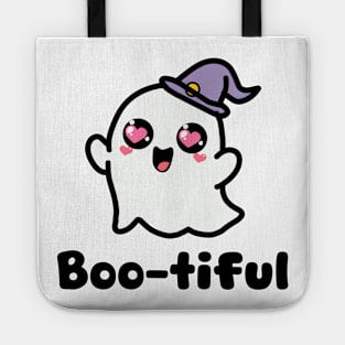 Boo-tiful | cute ghost with heart shaped eyes Tote