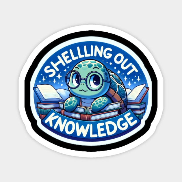 A Cute Tutle Shelling Out Knowledge Magnet by jandesky