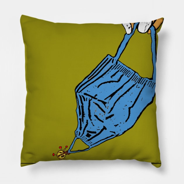 Covid19 pulls the mask Pillow by cetoystory