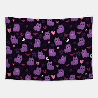 Pastel Goth Llama Purple Tapestry