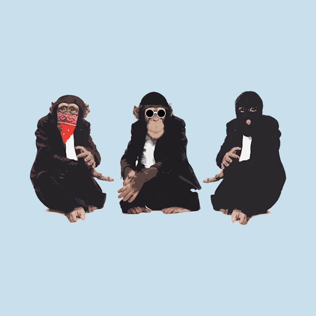 3 not so wise monkeys - by Bonky