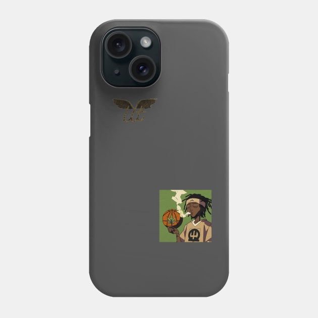 LitQ - Anime Art just vibin, smoking weed, playin´ basketball Phone Case by LitQ