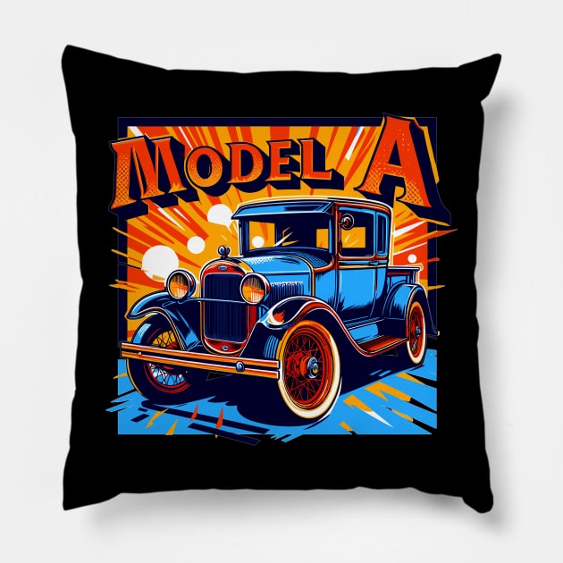 Ford Model A Pillow by Vehicles-Art