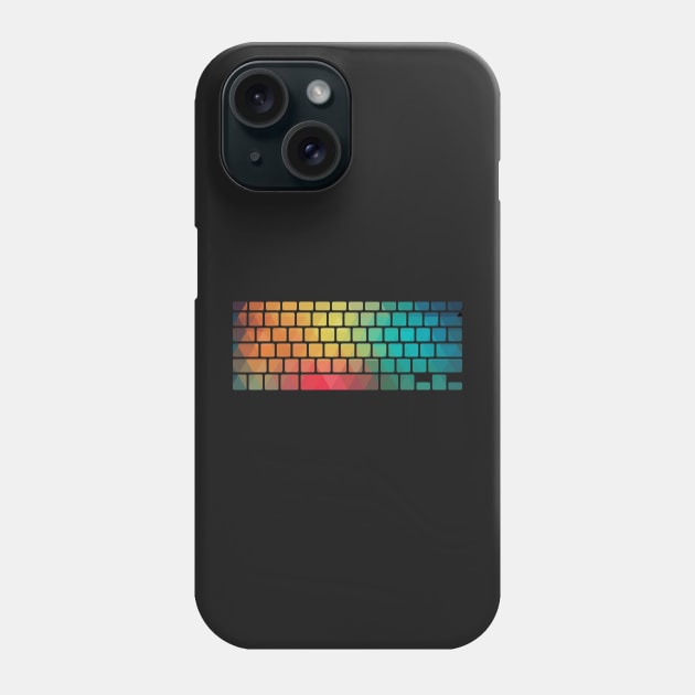 Rainbow color pattern keyboard Phone Case by AdiDsgn