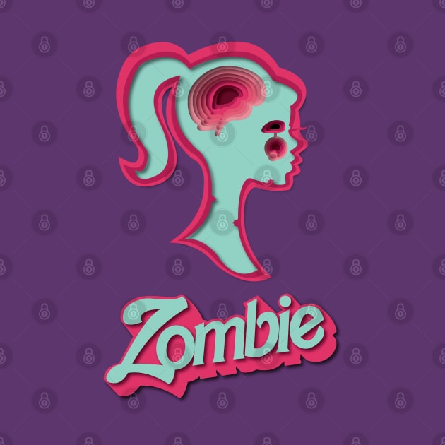 Zombie Barbie Parody (no background) by tesiamarieart