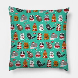 Christmas Kitties Pillow