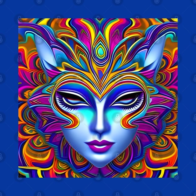 Catgirl DMTfied (5) - Trippy Psychedelic Art by TheThirdEye