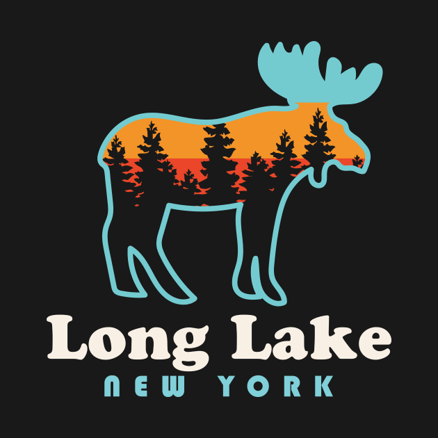 Long Lake New York Adirondacks Moose Mountains by PodDesignShop