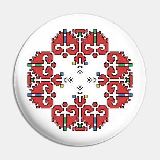 Bulgarian folk ornaments Pin