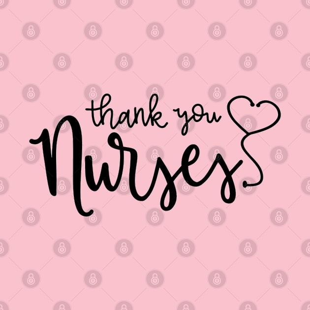 Thank You Nurses Quote Artwork by Artistic muss