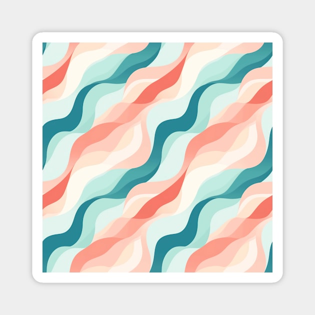 Pastel Ripples: Modern Abstract Waves Unleashed Magnet by star trek fanart and more