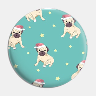 Pug Christmas Pin