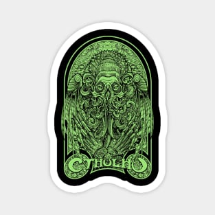 God Cthulhu Green (Black Print) Magnet