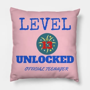 13th Birthday unlocked official teenager T-shirt Pillow