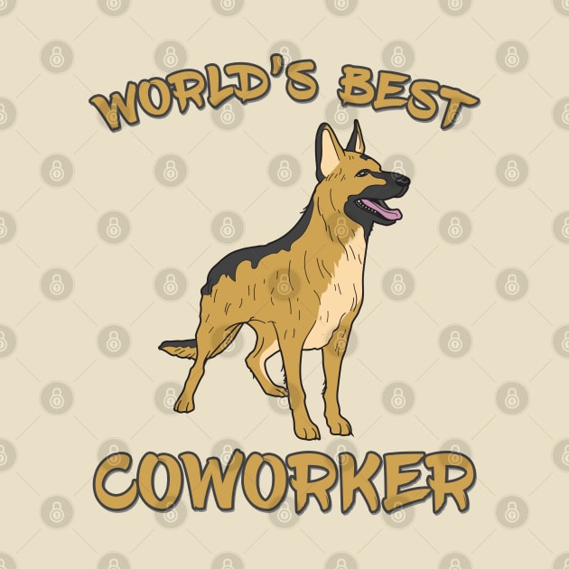 German Shepherd World's Best Coworker by DeesDeesigns