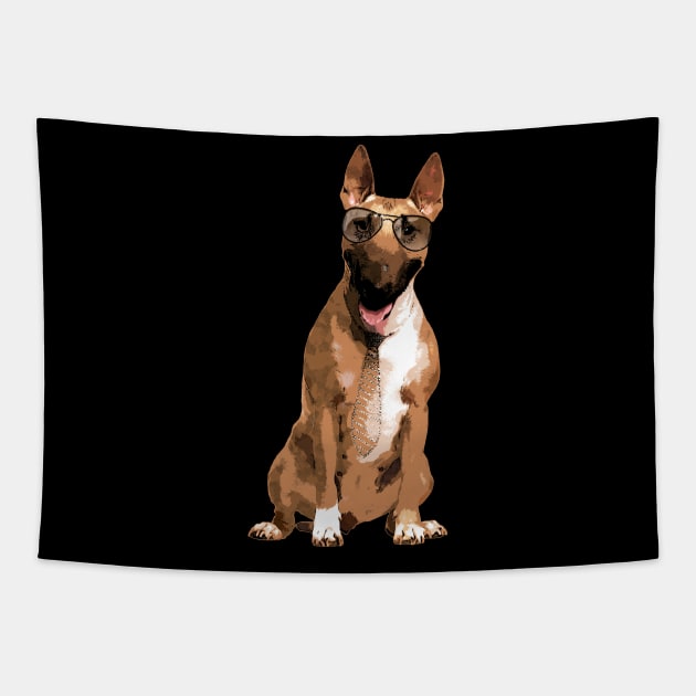 Bull Terrier  - Bully Tapestry by Nartissima