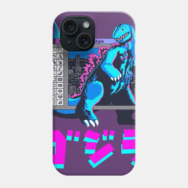 [ゴジラ] Godzilla Vaporwave Phone Case by vaporwave