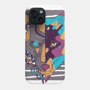 Double Faced Wolf Design Phone Case