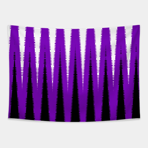 Wave Design Purple Tapestry by BlakCircleGirl