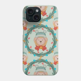 Cute Sheep Christmas Wreath Phone Case