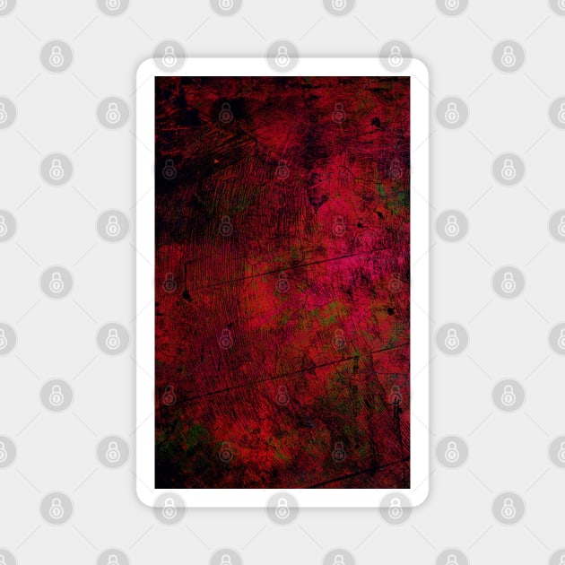 Scarlet Distress: A Red Grunge Texture Design Magnet by jen28