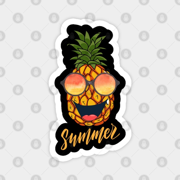 Funny Pineapple summer Ananas Magnet by BEZZAIM