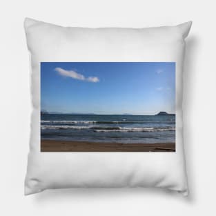 Lucrino Beach with a blue sky Pillow