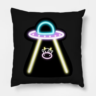 Neon UFO Pillow