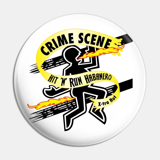 Crime Scene Hot Sauce Pin by hideedoodle