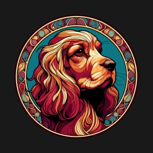 Cocker Spaniel - Art Nouveau - Dog Lover Design T-Shirt