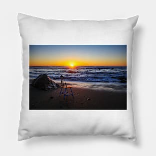 Chair At Sunset Pillow